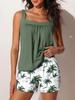 European and American large size split swimsuit tankini slightly fat meat cover beach vacation hot spring two-piece set