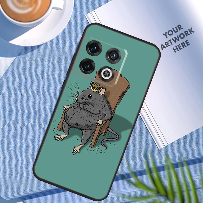 Cute Cartoon Animal Rat Case For OnePlus 12R 10T 10R 9R 8T 12 11 9 10 Pro Nord CE 3 Lite 2 2T CE4 N10 N20 N30 Cover