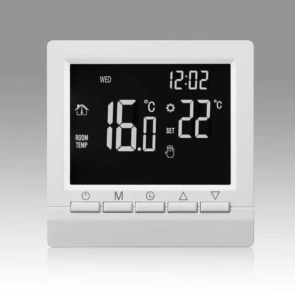 Smart WiFi Thermostat for Electric and Water Underfloor Heating, Wall-Mounted Boiler Controller