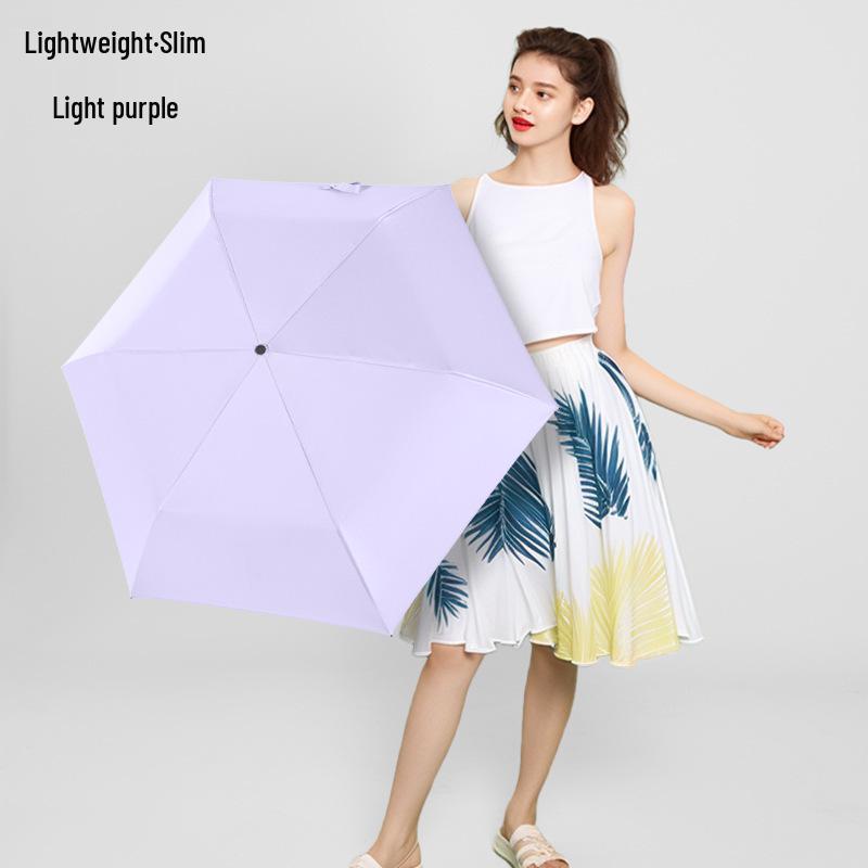 Ultra-light Carbon Fiber Sun & Rain Umbrella - Lightweight, Three-fold, UV Protective Parasol.