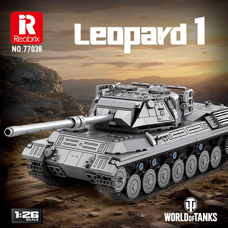 Reobrix Multiple Military Building Block Tank World Assembly Desktop Model Toy
