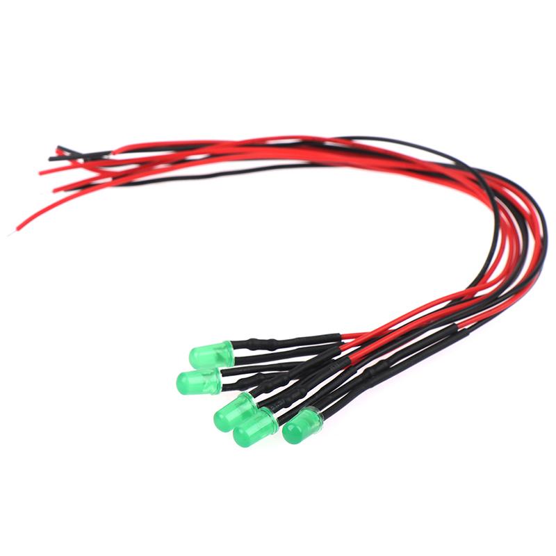 5Pcs 5Mm Super Bright Light Emitting Diode 20Cm Indicator Light