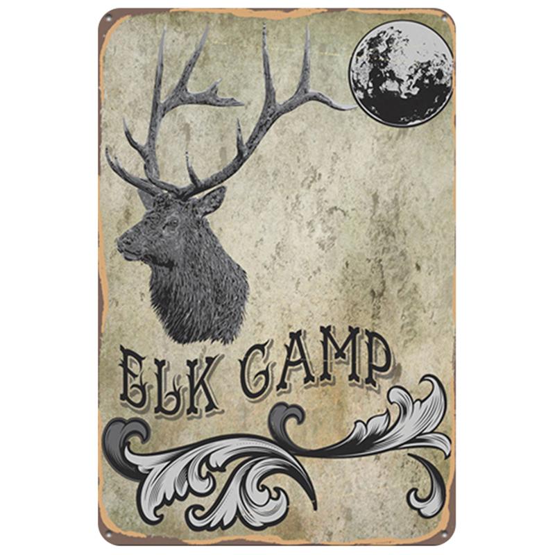 Deer Plaque Metal Vintage Tin Sign Metal Poster Pin Up Shabby Home Decor Signs Bar Cafe Resaurant Decoration Iron Painting