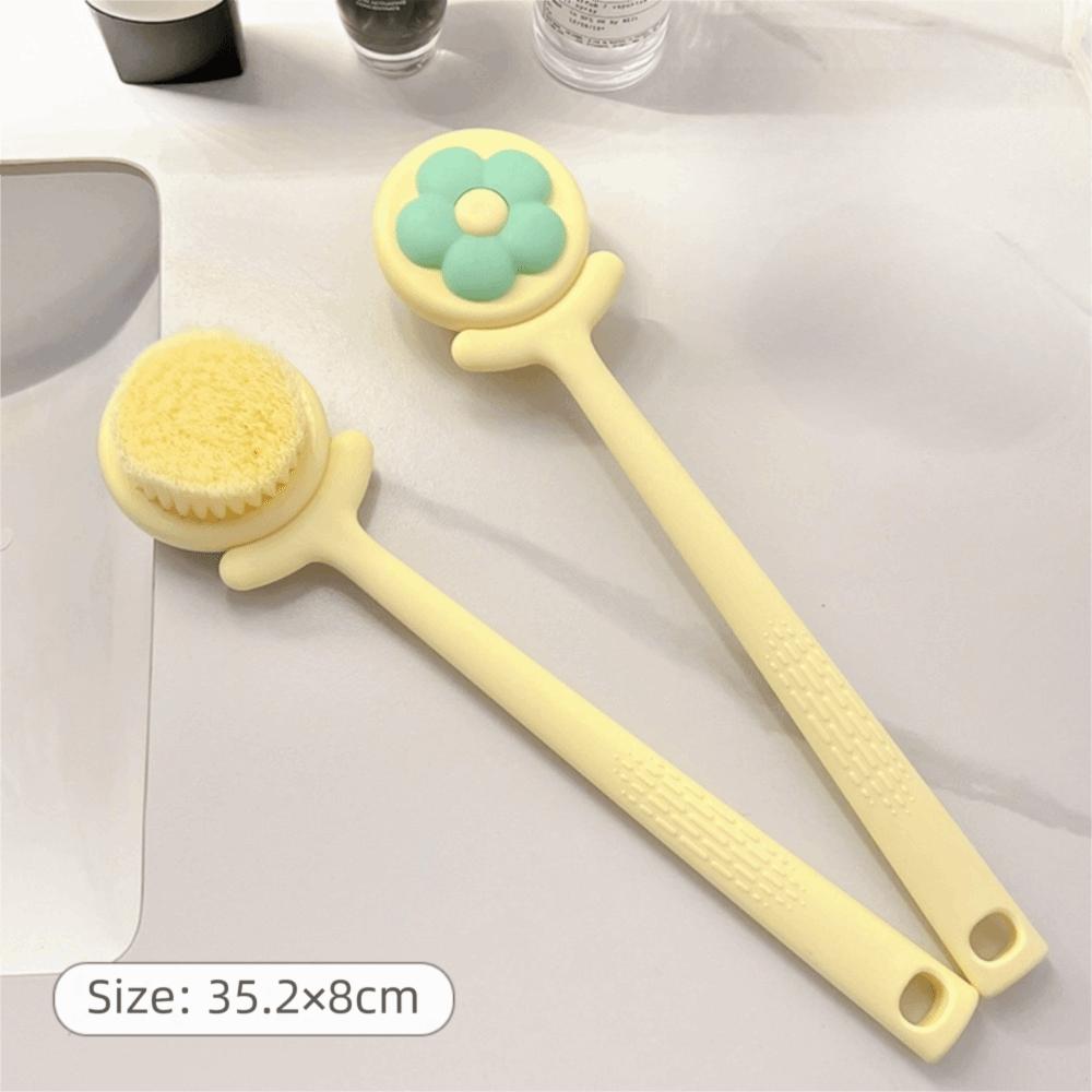 Soft Bristle Long-handle Bath Brush 35cm Length Body Brush New Back Scrubber Brush  Shower жёлтый