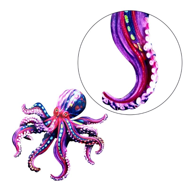 Artistic Octopus Wall Sculpture Intricate Iron Craftsmanship Stylish for Courtyard Balcony Wall Hanging Accessorie