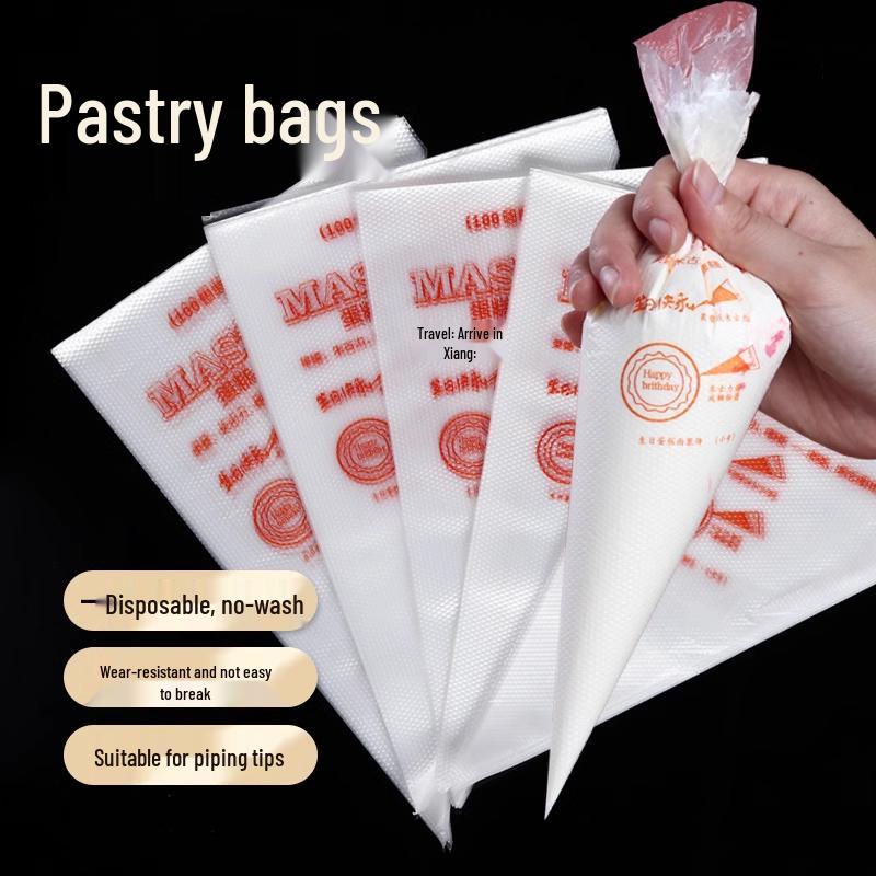Disposable Pastry Piping Bags, 10-Pack for Cream & Batter