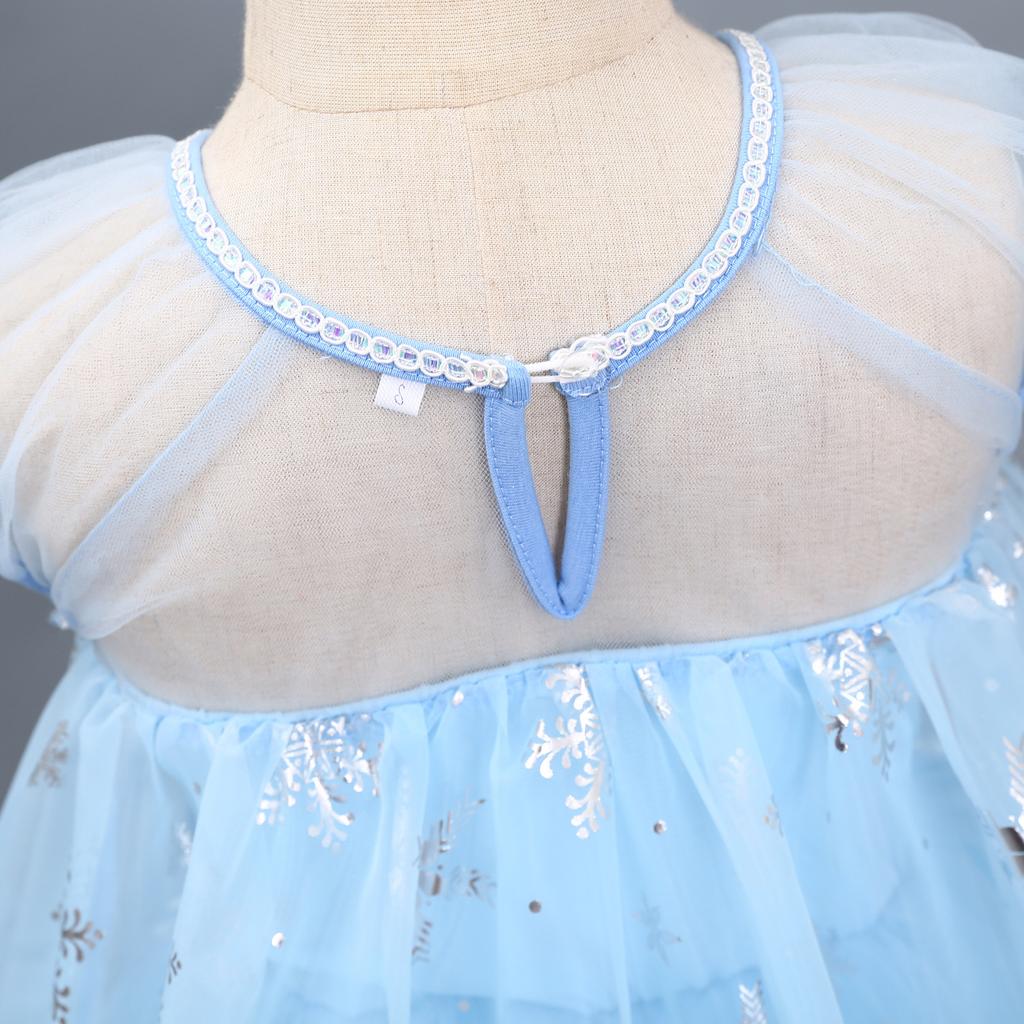 Frozen Frozen Snow Queen Elsa Dress Elsa Dress Fluffy Yarn Dress Girls' Clothing
