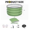 Galvanized Raised Garden Bed 2pcs 2x2x1 FT Round Metal Outdoor Planter Box with Open Bottom Rust-Resistant Steel Garden Bed for