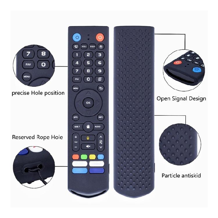 Reinforced Silicone Protective Case for vSeeBox Remotes Precise Button Access Drop Protections Technology