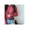 Women's Slim Fit Solid Color Knit Turtleneck Sweater