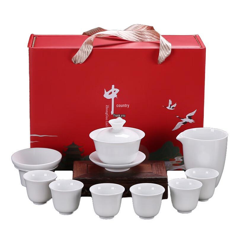 ZIPOYA Chinese Ceramic 10-Piece Tea Set