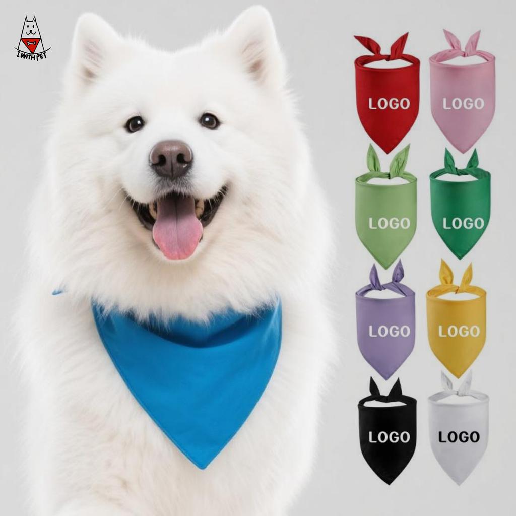 Print Patterns Large Size Polyester Dog Bandana Hat Triangle Towel Bow Tie Winter Party Pet Apparel Accessories