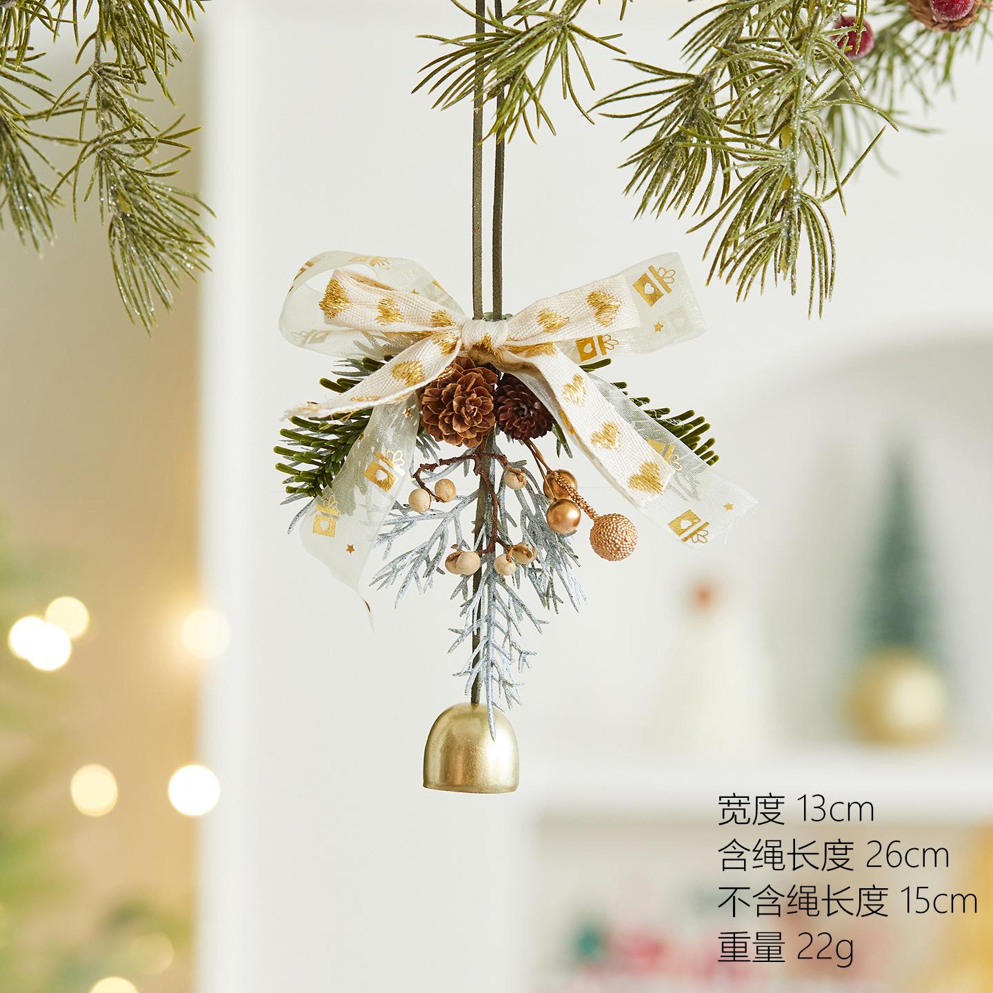 

Різдвяні прикраси з бантами та дзвіночками One Size золотий