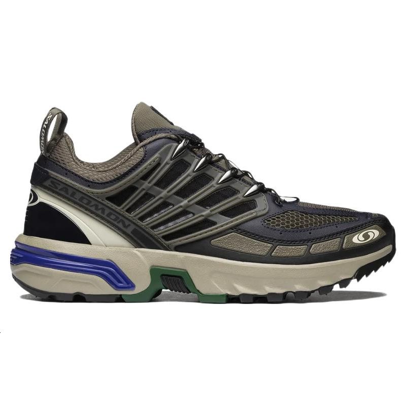Salomon Acs Pro Advanced Fabric Trendy Non-Slip Wear-Resistant Breathable Lightweight Low-Top Hiking Shoes Unisex Hiking Shoes Black Brown 417526
