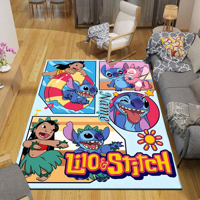 Custom 1Pc Lilo Stitch Adventure Rug Office Carpet Indoor Outdoor Entrance Doormat Nonslip Soft And Comfortable Living Room D916267