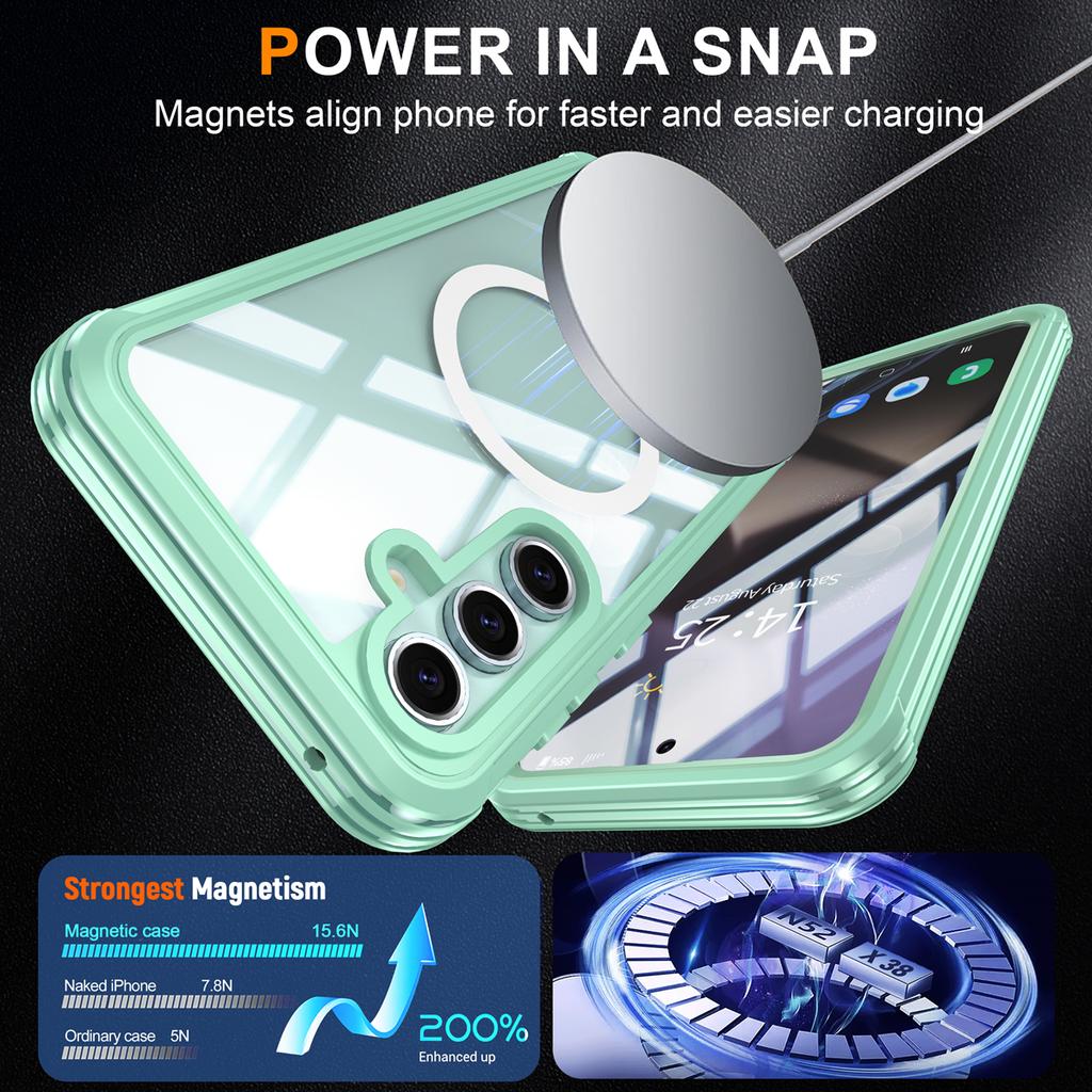 Tempered Glass Protector Case for Samsung galaxy A16 S24FE S24 Plus S23 Ultra A55 Transparent 360 Full Protective Clear TPU Case