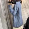 Pullover Sweater Autumn And Winter 2022 Vertical High Neck Sweater Women Loose Slouchy Pullover Solid Knitted Sweater Pullover