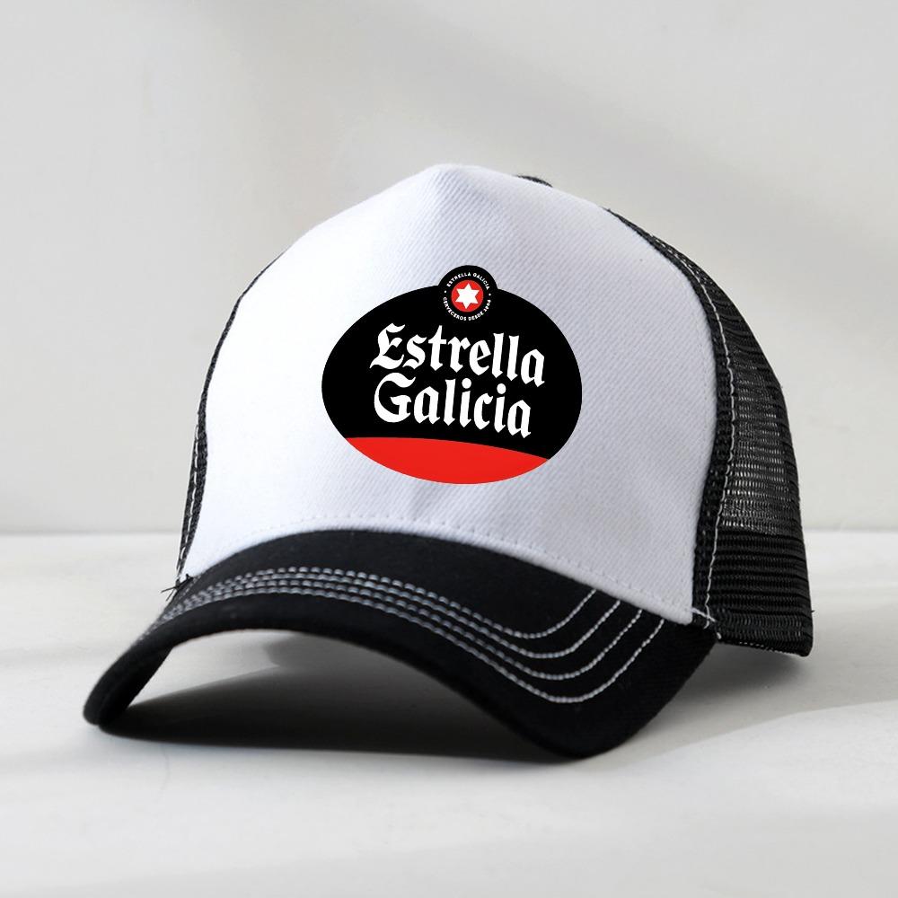Estrella Galicia Beer Spain Baseball Cap Beer Unisex Men Trucker Dad Hat Design Outdoor Mesh Breathable Sports Hats Gift