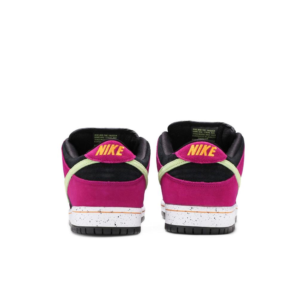Nike Dunk Low Pro SB 'Red Plum' (Unisex) Red Plum / Black / Taxi / Citron Skateboard Shoes BQ6817 501