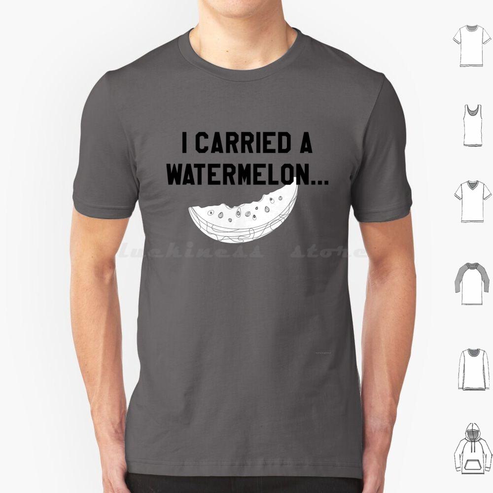 I Carried A Watermelon Black Text T Shirt Big Size 100 Cotton Dirty Dancing Watermelon Johnny Castle Baby Dancing 80s