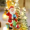 Christmas Illuminated Miniature Musical Ornament Resin Figurine Xmas Displays for Wedding, Home or