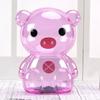 Plastic Coin Piggy Banks Clear Lovely Transparent Cartoon Money Bank Money Saving Box Coins Bear Shaped Birthday Gift for Kids