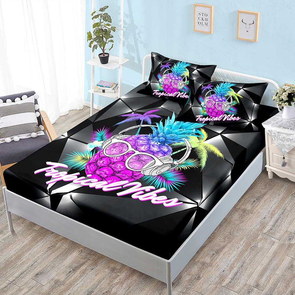 Mattress Four-Piece Set Hip-Hop Graffiti Style Digital Printing Mattress Protective Cover Four-Piece Set Batch