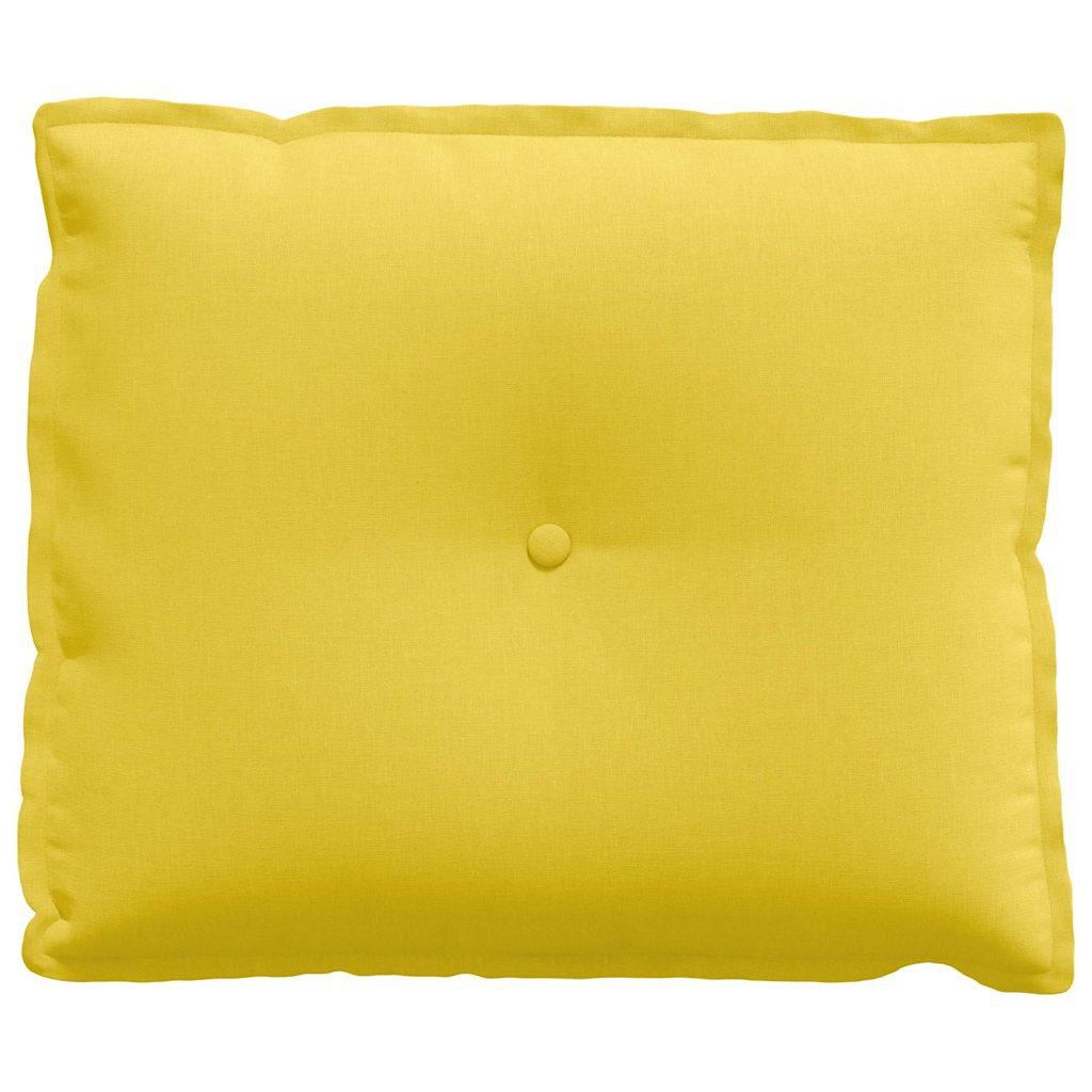 Back Cushion Light Yellow 60 x 19 x 50 cm Fabric