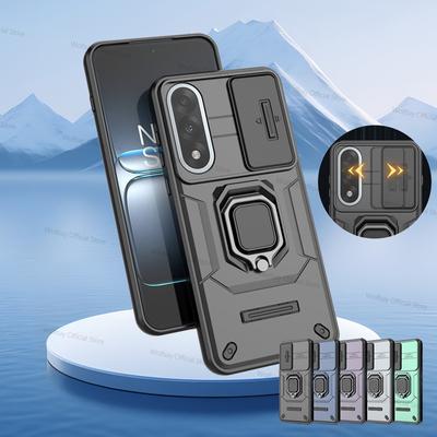 Voor OnePlus Nord 5 Hoesje Schuif Camera Telefoonhoesje OnePlus Nord 5 Cover Bumper Armor PC Schokbestendig Achterkant Hoesjes OnePlus Nord 5