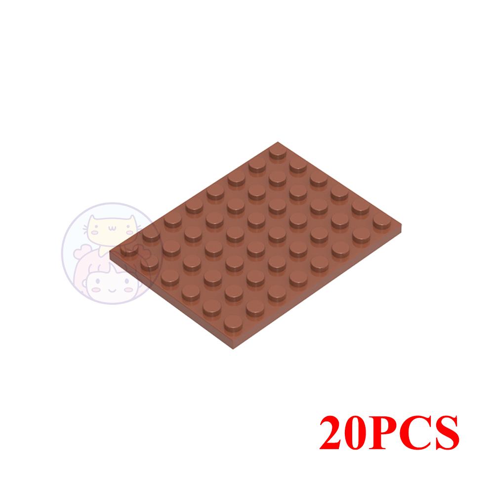 10PCS 6X8 Dots Base Plate Classic MOC DIY City Figures Building Blocks Bricks Parts Compatible with 3036 Children Toys Gift