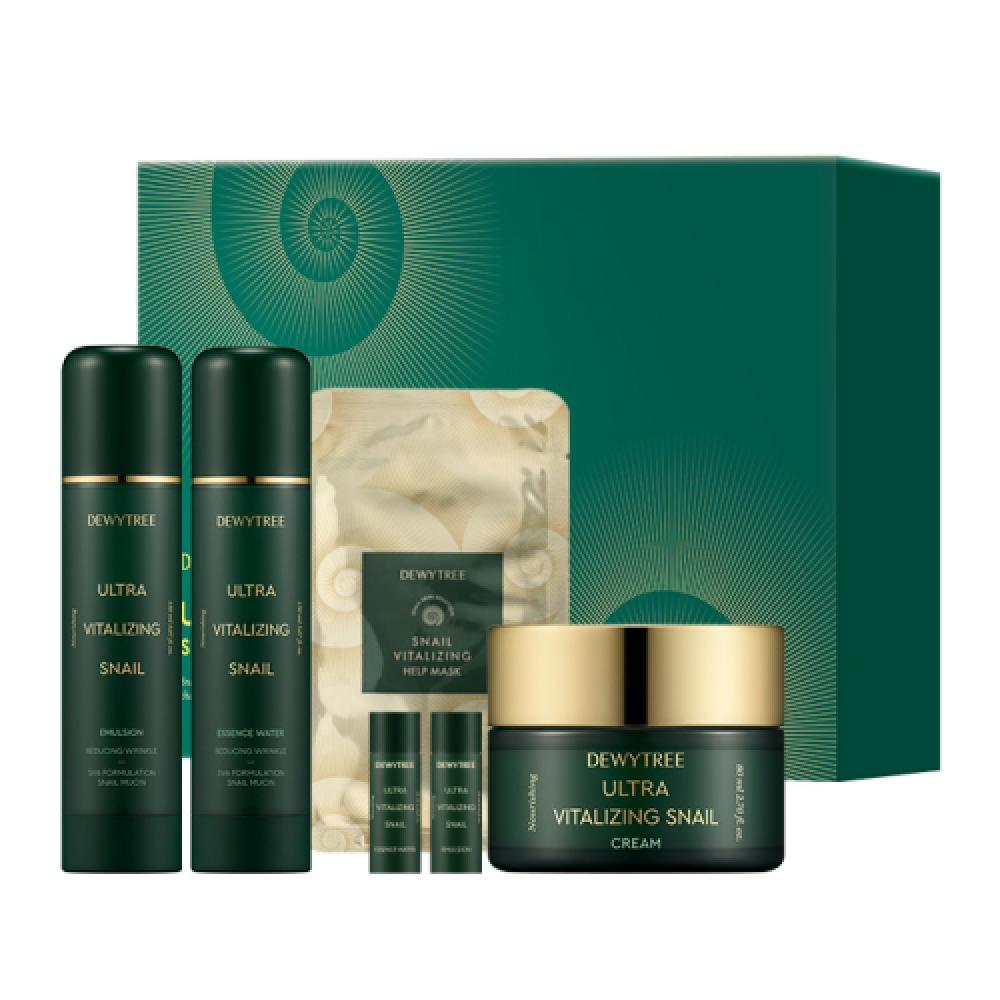 

Dewytree Ультра-витализирующий набор с муцином улитки, 3 предмета, Подарочный набор NONE