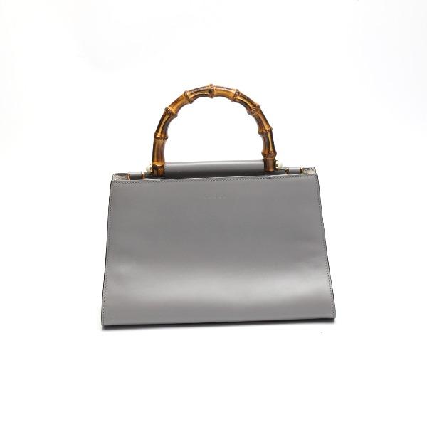 GUCCI Bamboo Handbag Bamboo gray Women 459076 Used