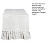 Yousheng Solid Cotton Table Runner with Ruffled Edges Vintage Farmhouse Decor for Dining Coffee Table Country-Style Wrinkle Fabric Placemat Elegant