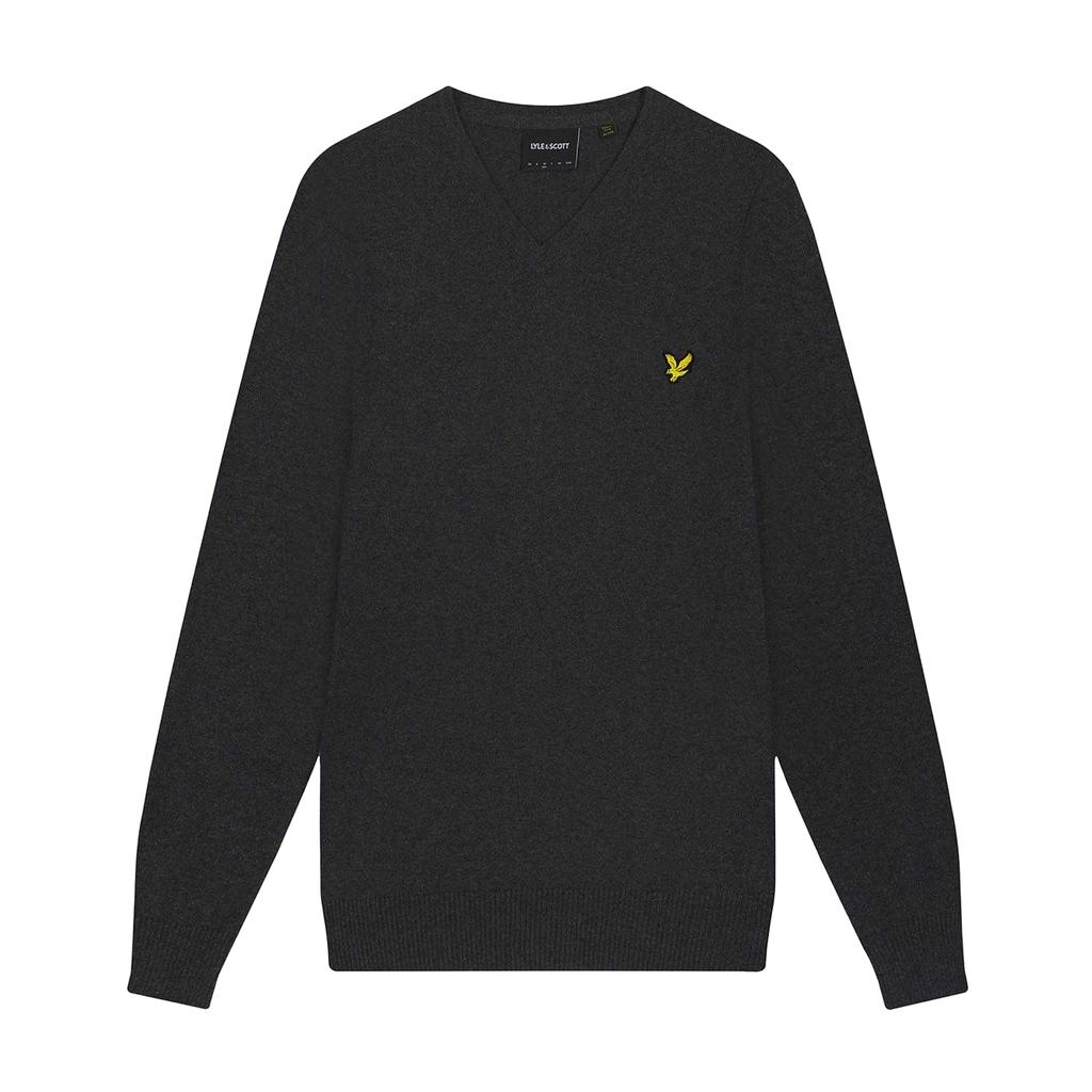 Lyle & Scott Mens Merino Cotton V Neck Jumper