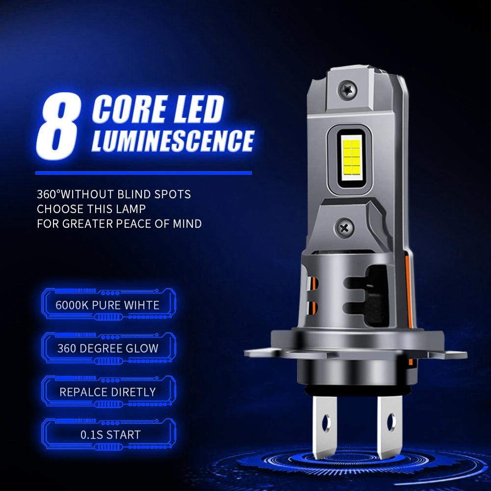 H7 LED Headlight Bulb Mini 54W 11000LM 6000K CSP Aluminum Alloy for Car Headlamp 12V Automobile LED Lamps