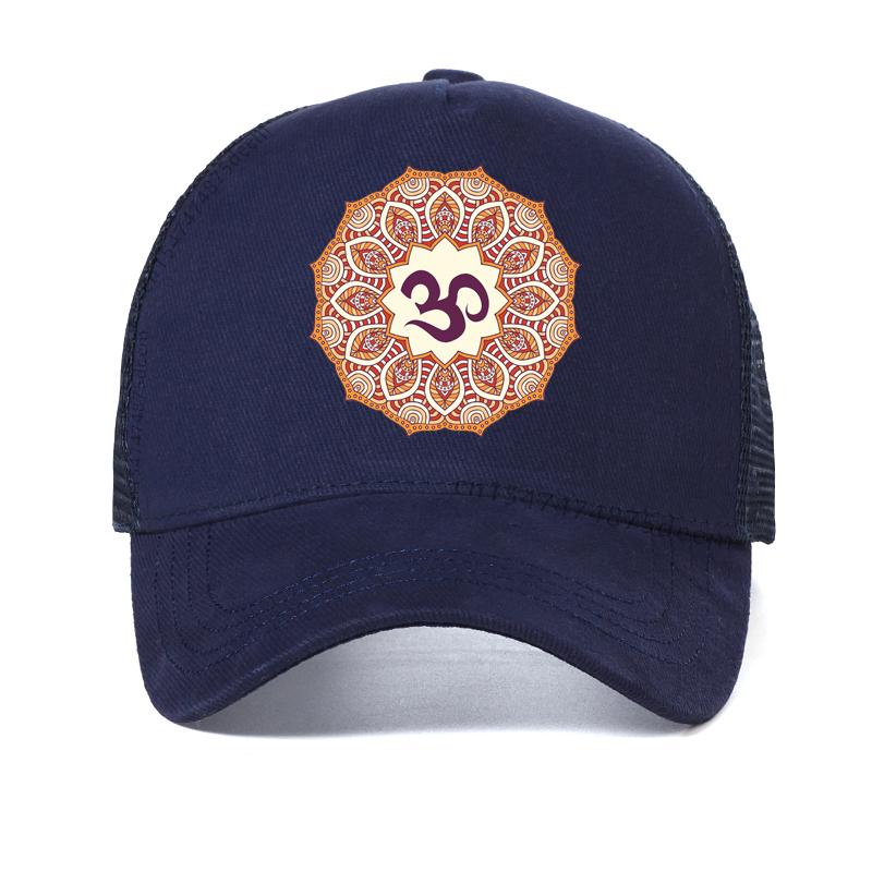 Yoga Om Druck Damen Hut Lässig Lustig Maha Mrityunjaya Mantra Baseballkappe Harajuku Pop Sommer Schirmmütze Trucker Hüte Mandala Hüte