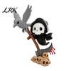 Halloween Party Table Decor Sickle And Skull Ornament, 3D Printed Crow Desktop Decoration, Unique Trendy Holiday Figures Funny Print Collectible
