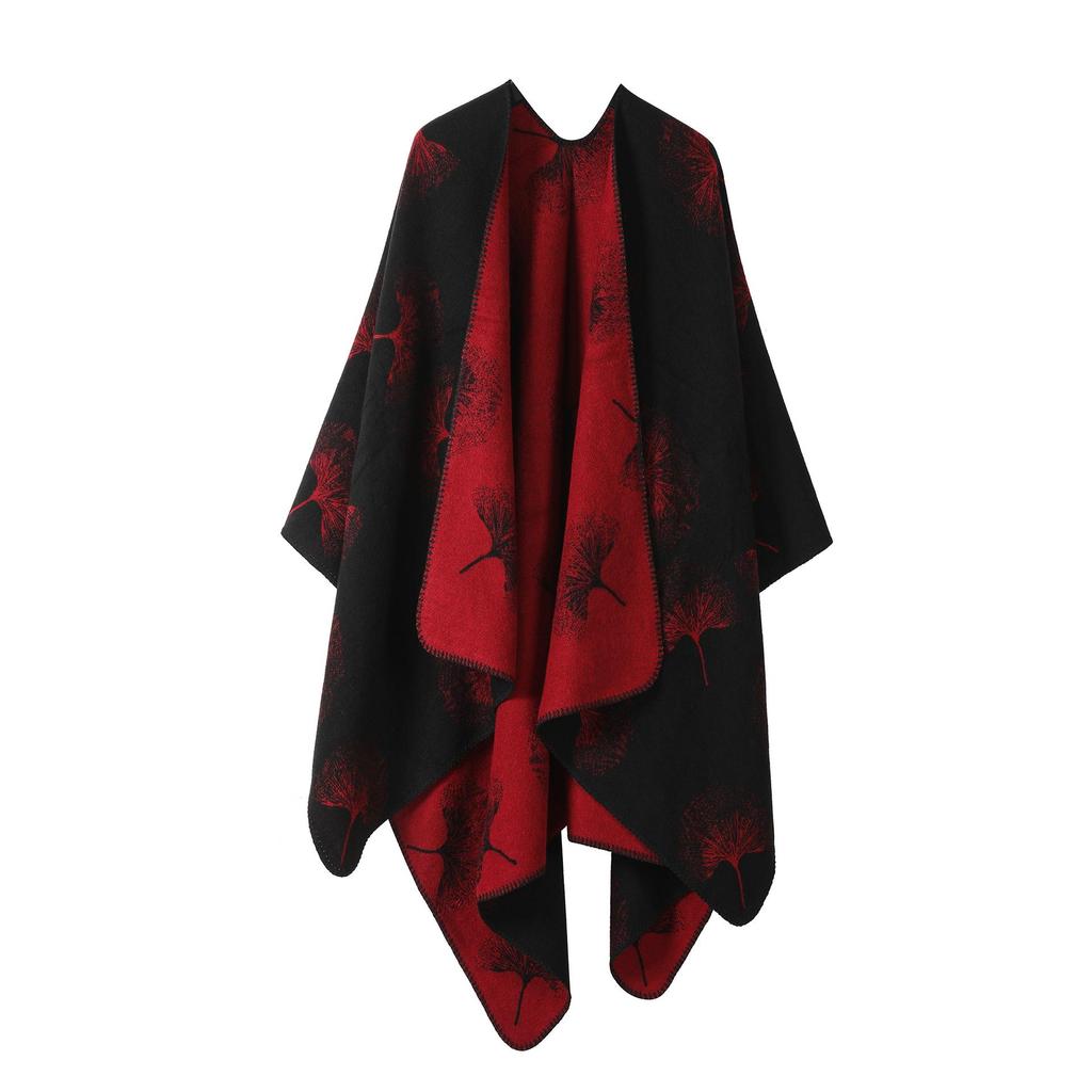Autumn & Winter Imitation Cashmere Knitted Shawl - Artistic Travel-Ready Cape