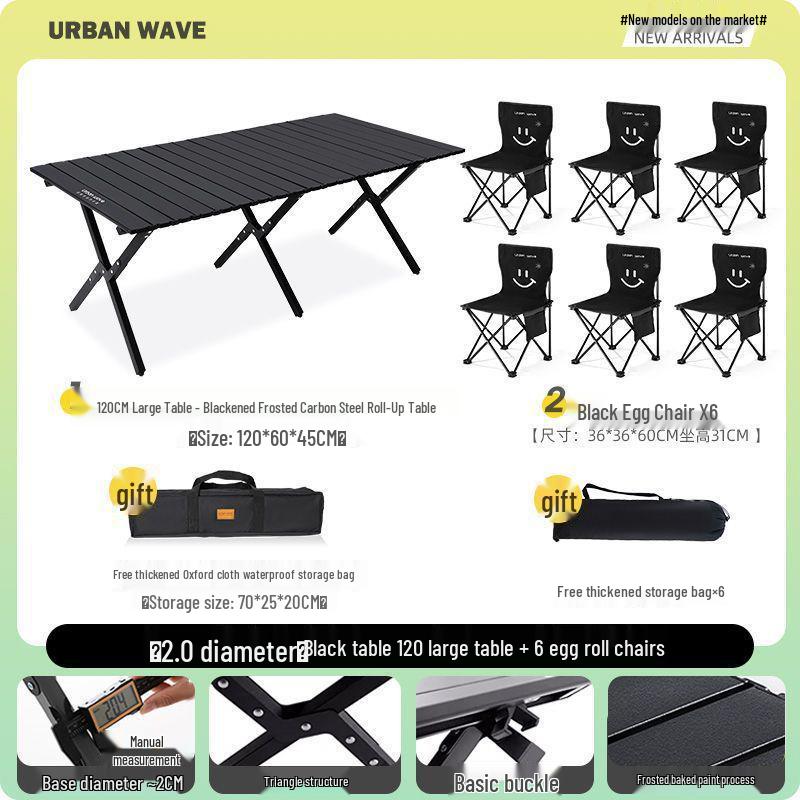 Portable Outdoor Folding Table and Chair Set for Camping and Picnic