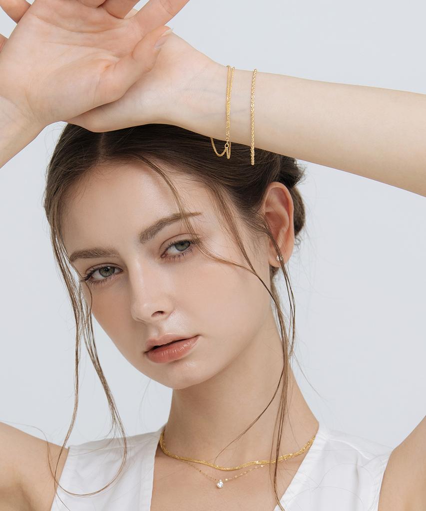 Mcel 14K Sweetie Rope Chain Bracelet