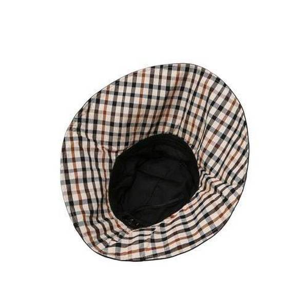 Daks Women S Black Check contraSt Linen Floppy Hat Dche6e122bk