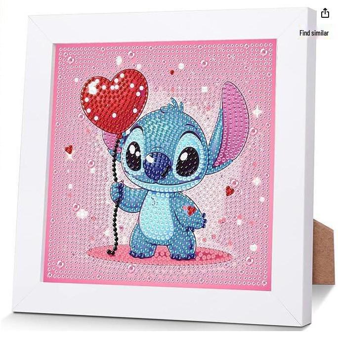Kids Rhinestone Diamond Painting Kit with Frame – DIY Sticker Art Gift