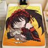 1PC Kurumi Print Flannel Blanket, High Quality All Seasons, Home Decor, Warmth and Comfort, Perfect for Christmas Gifts