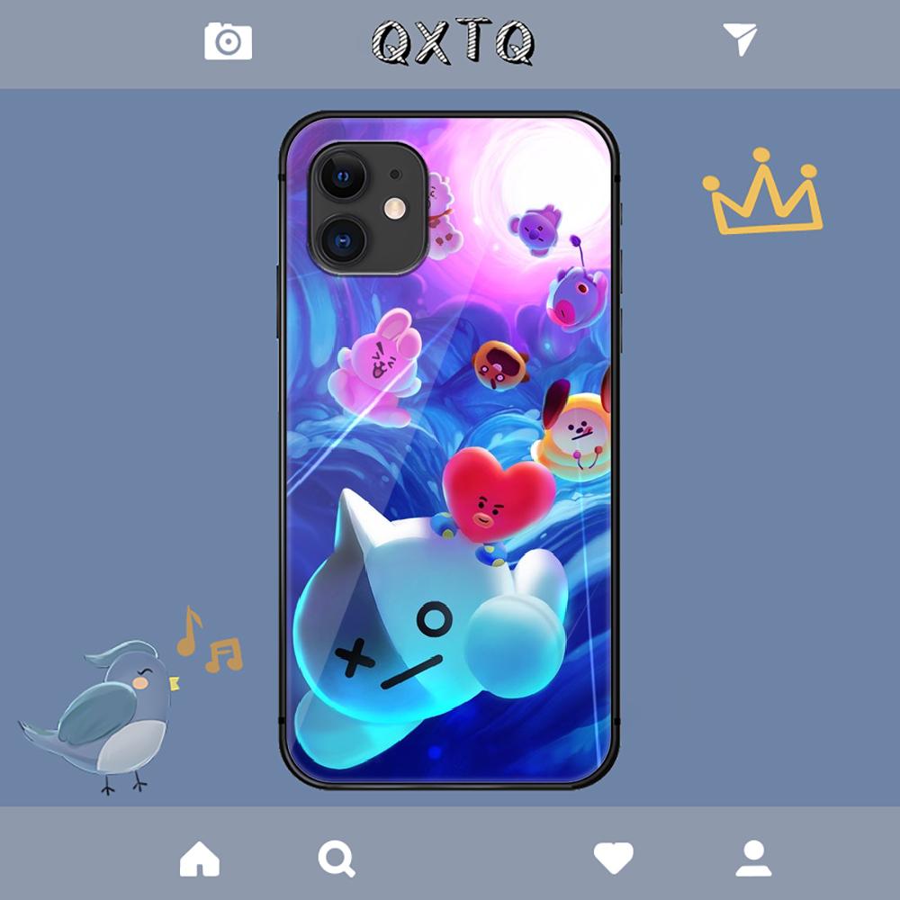 BT21 Niedliche Kpop Cartoon Hülle Für iPhone Samsung Galaxy Redmi Note S 17 16 15 14 13 20 24 25 54 Pro Max Ultra Fe Panzerglas Abdeckung