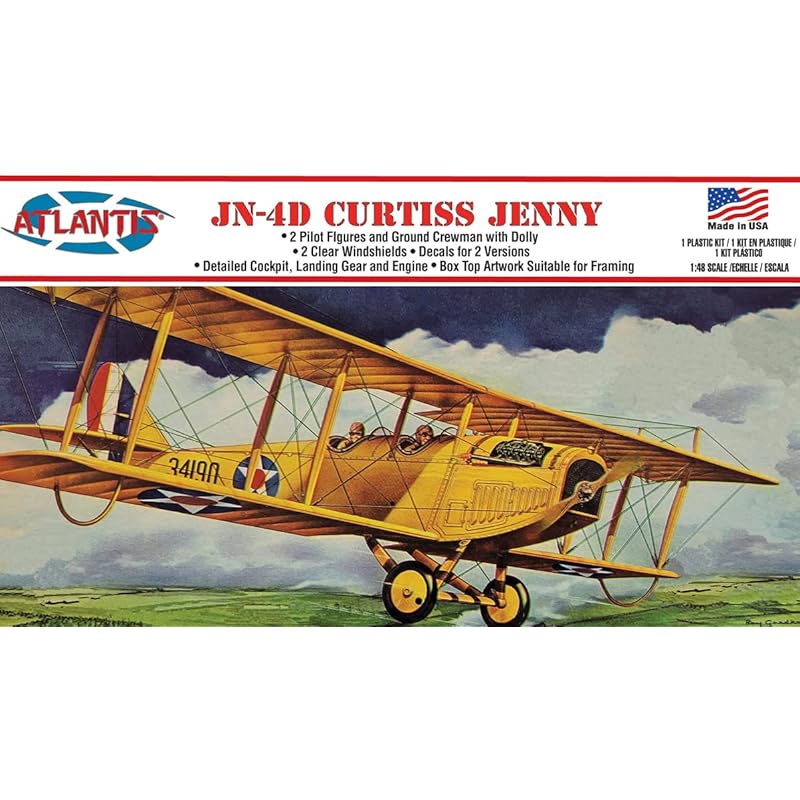 

atlantis model 1/48 Curtis jenny JN-4D plastic model ATLAMCL534 Molding color