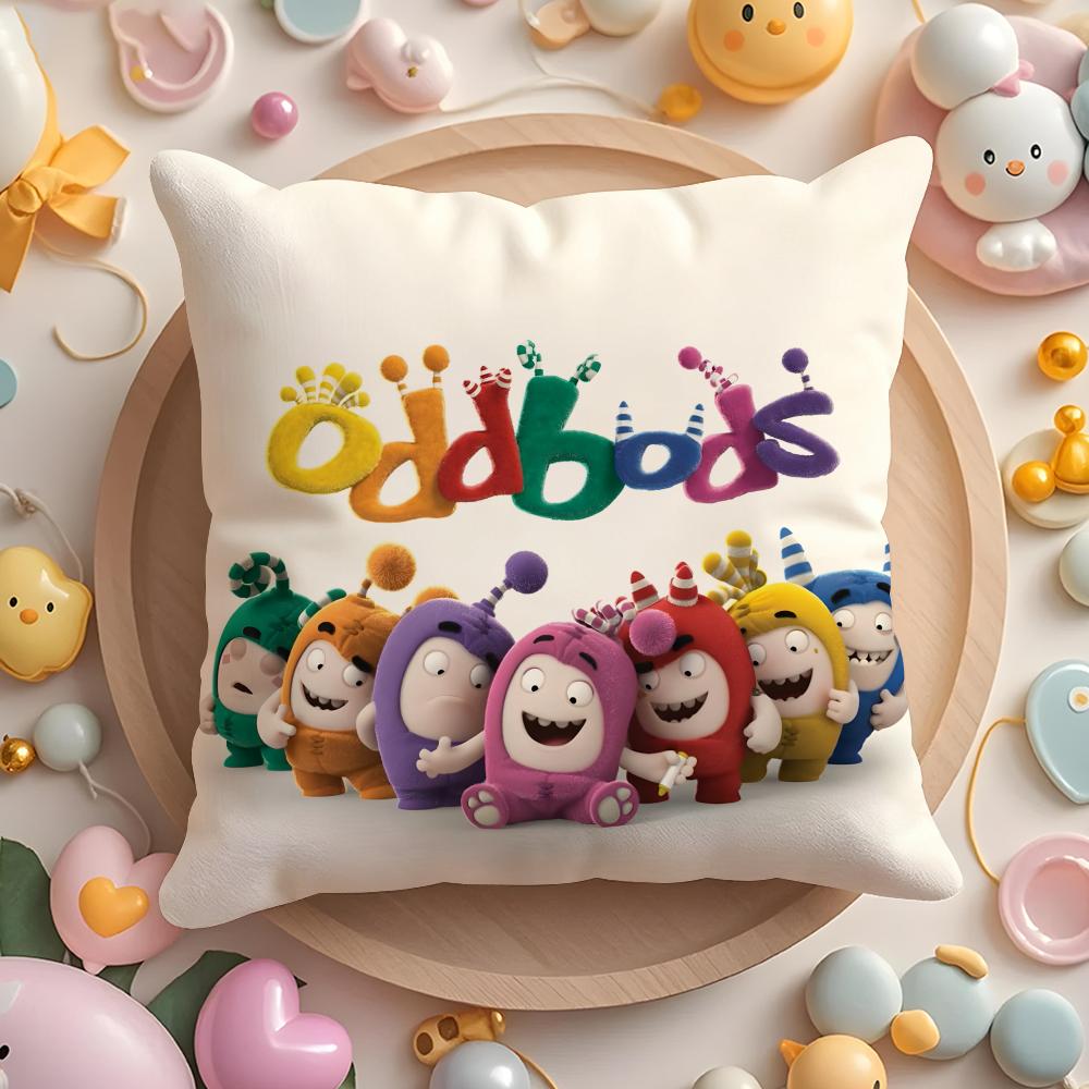 

Мультяшна наволочка для подушки O-Oddbods - Для дому та автомобіля, Багатоцільова, Двостороння, М яка та міцна для щоденного використання 50X50cm
