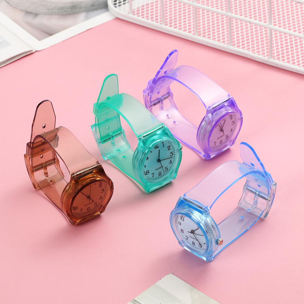 Practical Gifts Women Jelly Quartz Watch Silicone Wristwatch Candy Wrist Watch Student Clock