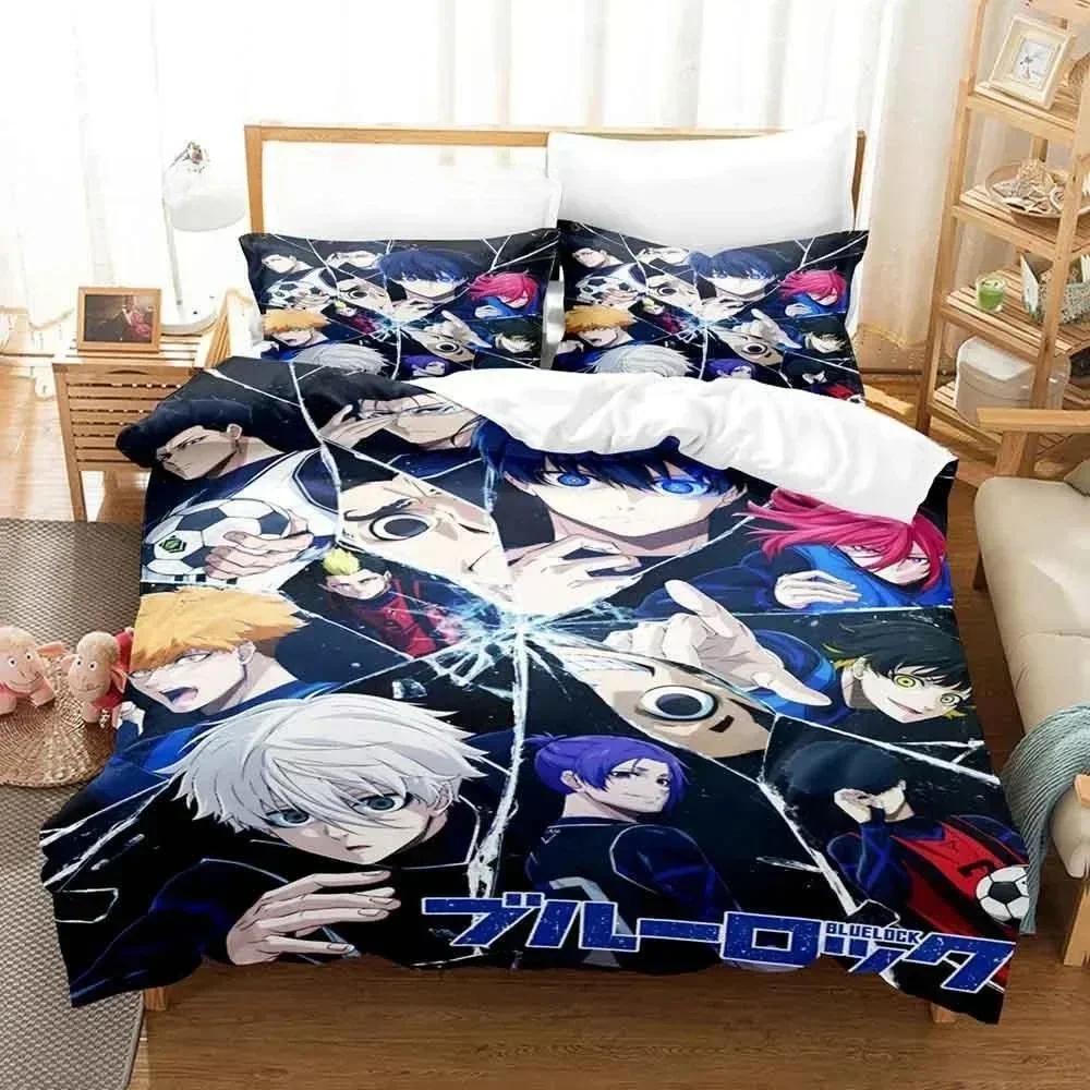 

Comforter Fashion 3D Print Anime Bluelock Bedding Set Printed Bed Set With Bed Soft Queen King Size Bedclothes Home Comforter (quilt)-EU Single(135*200cm)3pcs