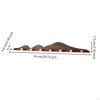 Wall Hook Rack Decorative Wooden Hanger Rail Coat Holder with Brass Hooks for