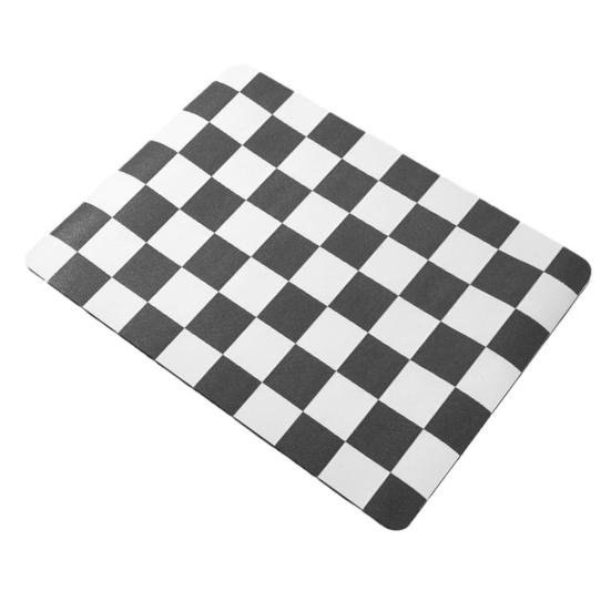 Plaid Coffee Machine Mat Absorbent Diatom Mud Drying Pad Easy-care Dining Table Mat Non-Slip Kitchen Bar Accessory